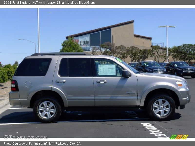 Vapor Silver Metallic / Black/Stone 2008 Ford Explorer XLT 4x4