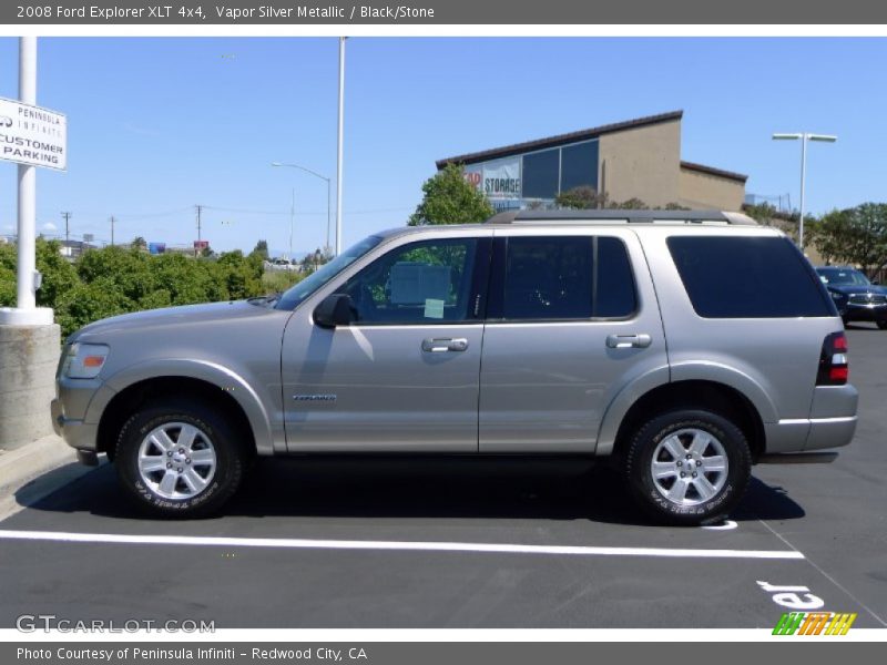 Vapor Silver Metallic / Black/Stone 2008 Ford Explorer XLT 4x4