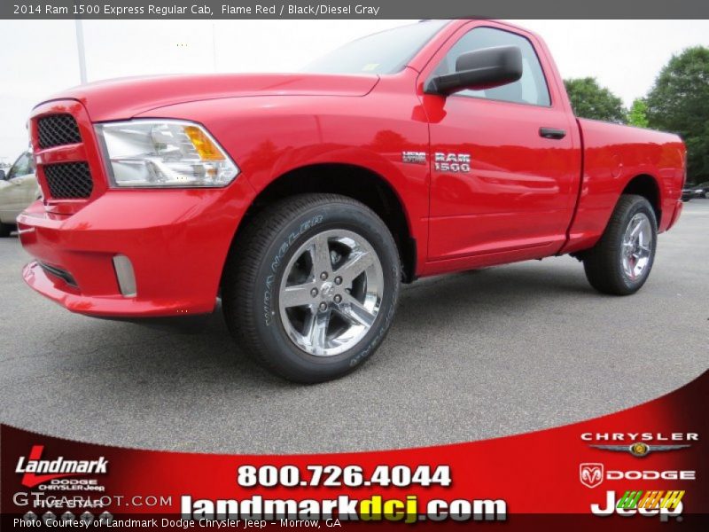 Flame Red / Black/Diesel Gray 2014 Ram 1500 Express Regular Cab