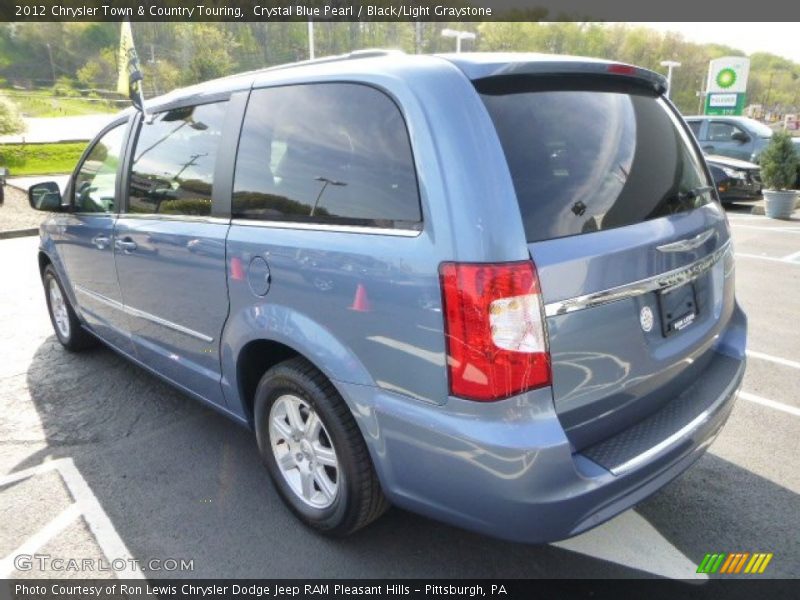 Crystal Blue Pearl / Black/Light Graystone 2012 Chrysler Town & Country Touring