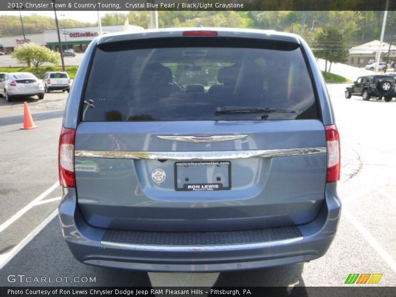 Crystal Blue Pearl / Black/Light Graystone 2012 Chrysler Town & Country Touring