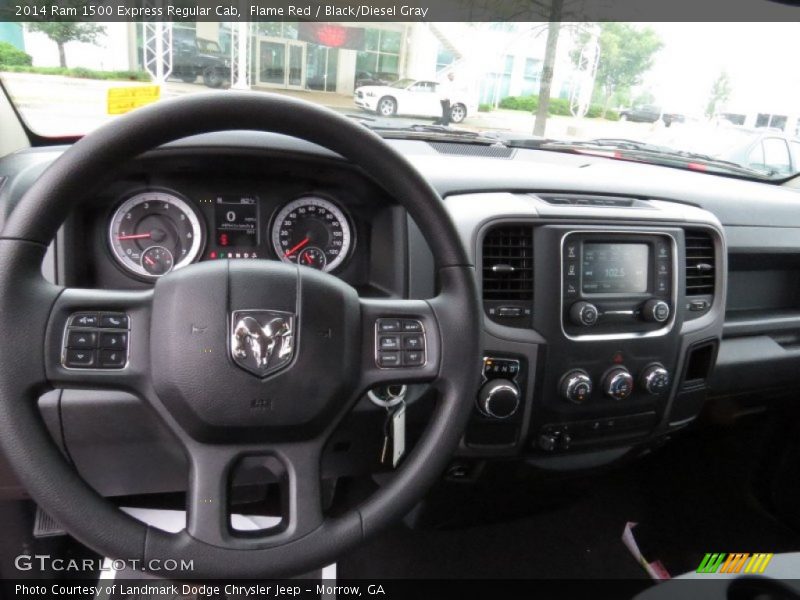 Flame Red / Black/Diesel Gray 2014 Ram 1500 Express Regular Cab