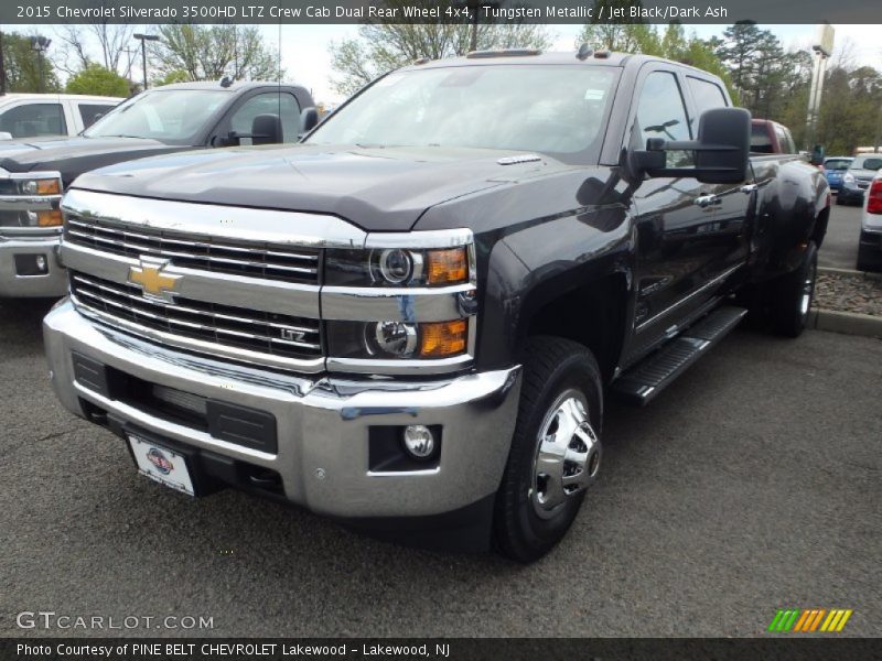 Tungsten Metallic / Jet Black/Dark Ash 2015 Chevrolet Silverado 3500HD LTZ Crew Cab Dual Rear Wheel 4x4