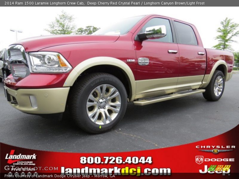 Deep Cherry Red Crystal Pearl / Longhorn Canyon Brown/Light Frost 2014 Ram 1500 Laramie Longhorn Crew Cab