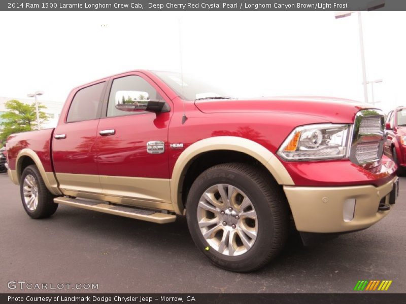 Deep Cherry Red Crystal Pearl / Longhorn Canyon Brown/Light Frost 2014 Ram 1500 Laramie Longhorn Crew Cab