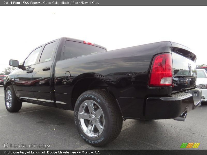 Black / Black/Diesel Gray 2014 Ram 1500 Express Quad Cab