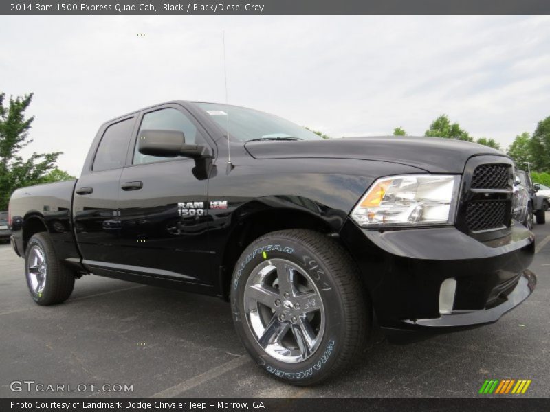 Black / Black/Diesel Gray 2014 Ram 1500 Express Quad Cab