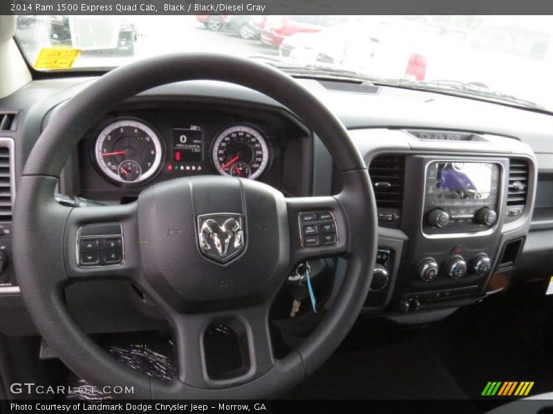 Black / Black/Diesel Gray 2014 Ram 1500 Express Quad Cab