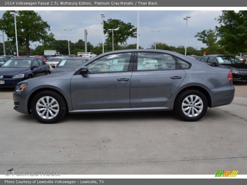 Platinum Gray Metallic / Titan Black 2014 Volkswagen Passat 2.5L Wolfsburg Edition