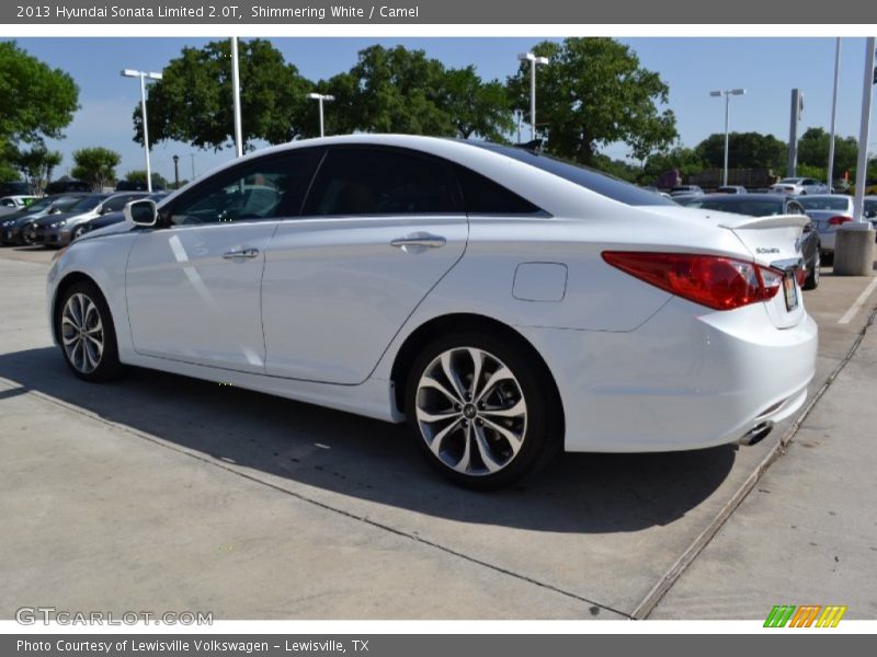 Shimmering White / Camel 2013 Hyundai Sonata Limited 2.0T