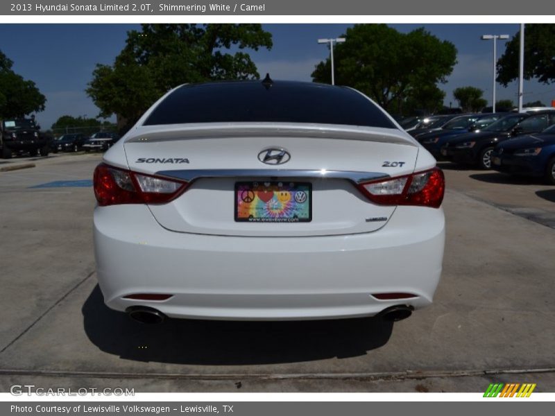 Shimmering White / Camel 2013 Hyundai Sonata Limited 2.0T