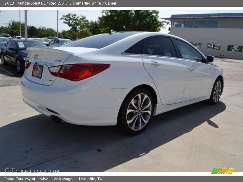 Shimmering White / Camel 2013 Hyundai Sonata Limited 2.0T