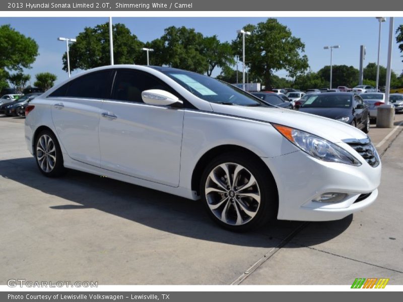Shimmering White / Camel 2013 Hyundai Sonata Limited 2.0T