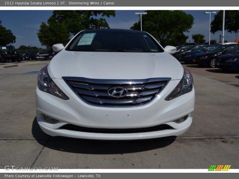 Shimmering White / Camel 2013 Hyundai Sonata Limited 2.0T