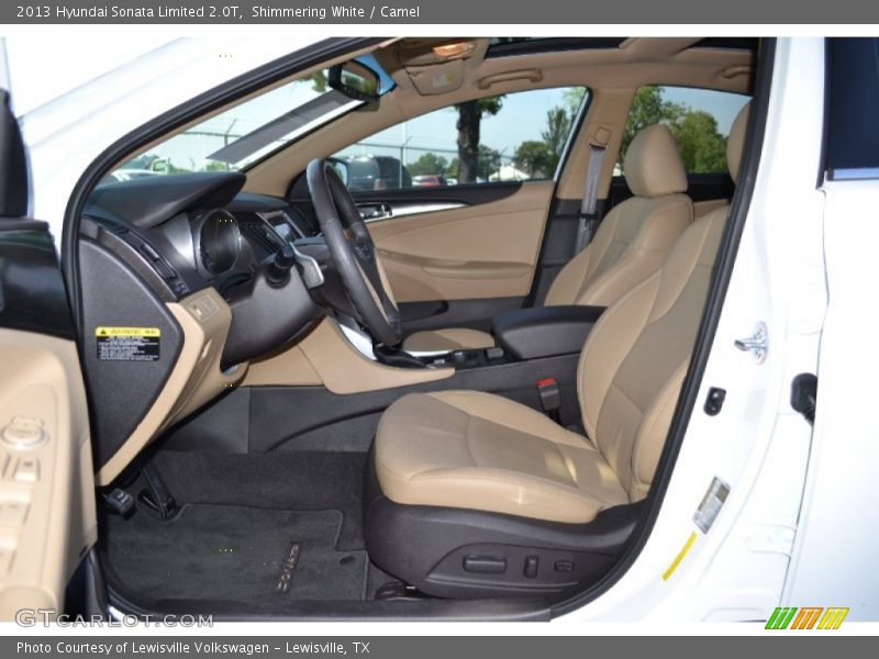 Shimmering White / Camel 2013 Hyundai Sonata Limited 2.0T