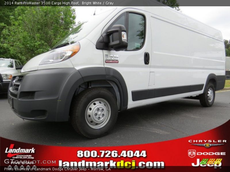 Bright White / Gray 2014 Ram ProMaster 3500 Cargo High Roof