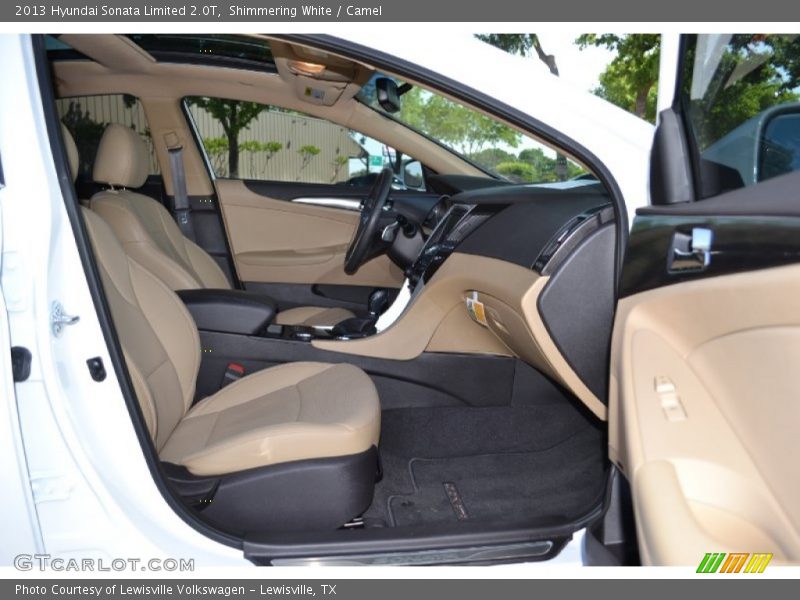 Shimmering White / Camel 2013 Hyundai Sonata Limited 2.0T