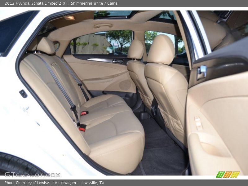 Shimmering White / Camel 2013 Hyundai Sonata Limited 2.0T