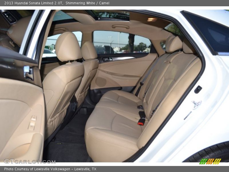 Shimmering White / Camel 2013 Hyundai Sonata Limited 2.0T