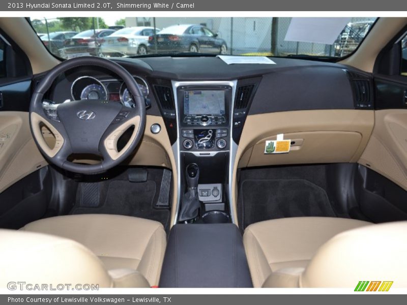 Shimmering White / Camel 2013 Hyundai Sonata Limited 2.0T