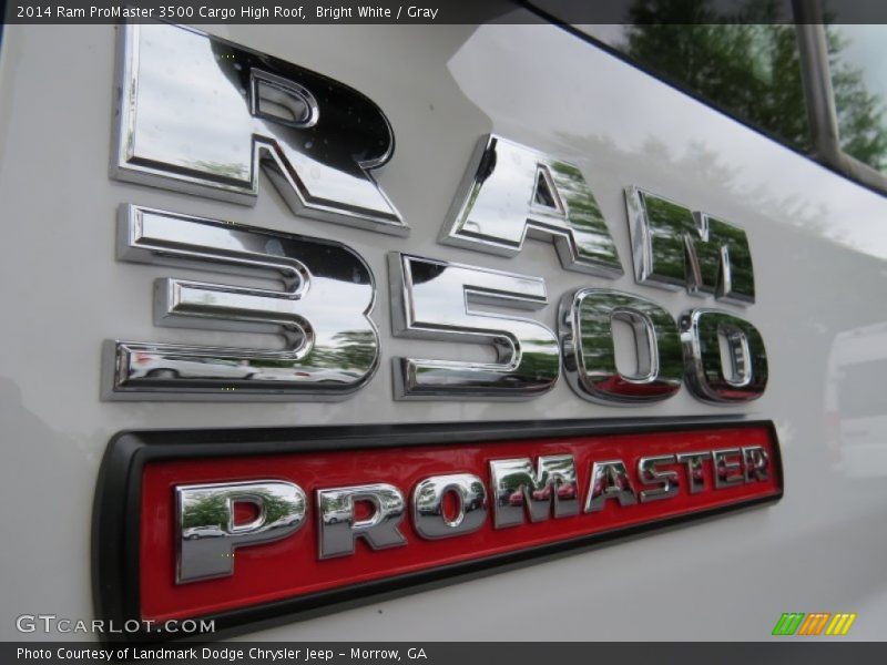 Bright White / Gray 2014 Ram ProMaster 3500 Cargo High Roof