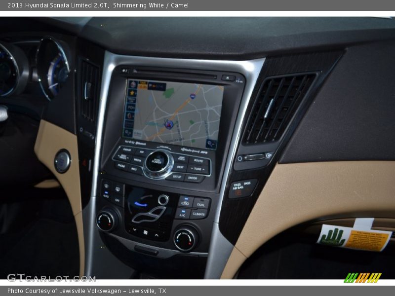 Shimmering White / Camel 2013 Hyundai Sonata Limited 2.0T