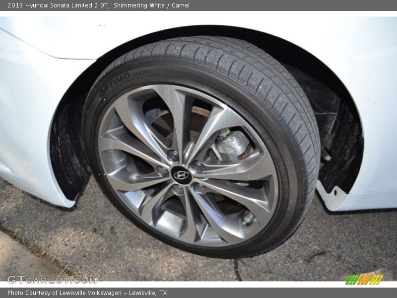 Shimmering White / Camel 2013 Hyundai Sonata Limited 2.0T