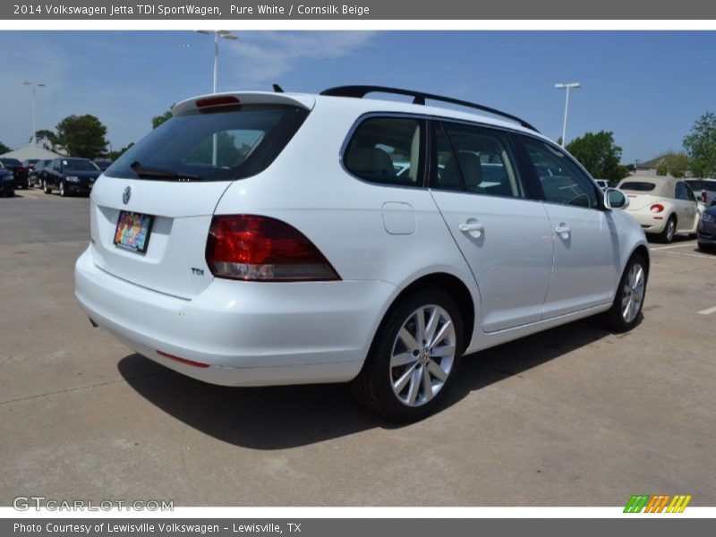 Pure White / Cornsilk Beige 2014 Volkswagen Jetta TDI SportWagen