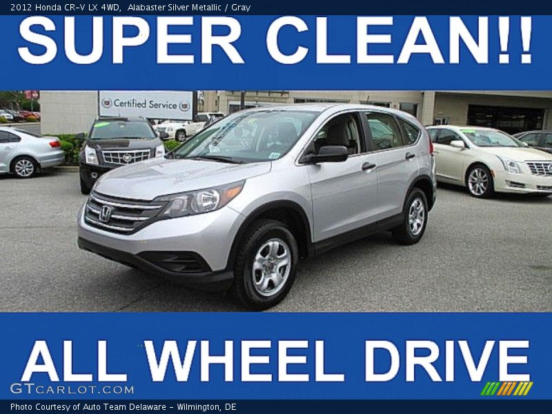 Alabaster Silver Metallic / Gray 2012 Honda CR-V LX 4WD