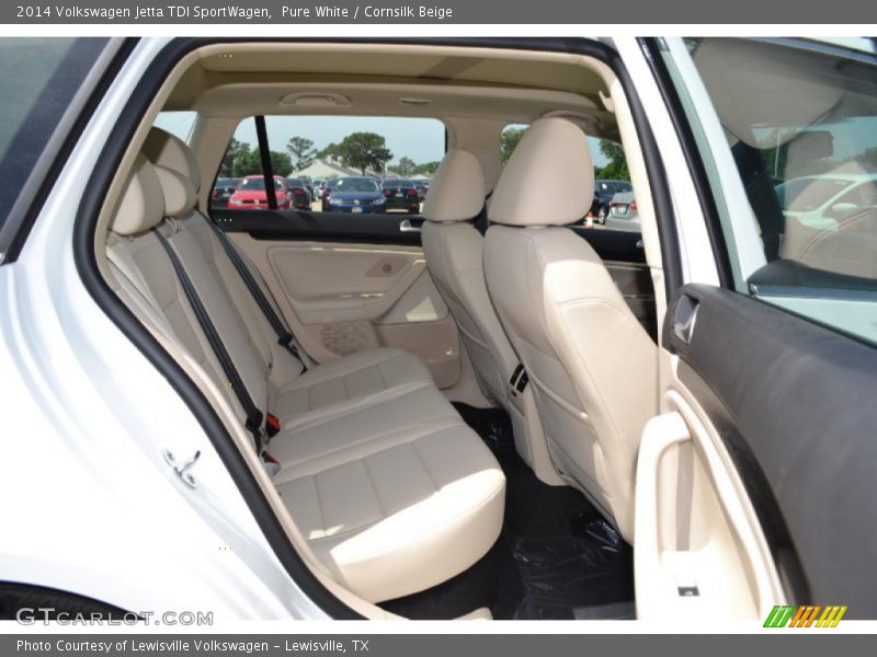 Pure White / Cornsilk Beige 2014 Volkswagen Jetta TDI SportWagen