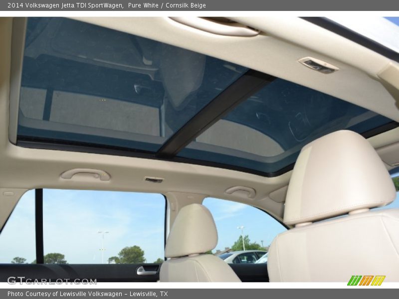 Pure White / Cornsilk Beige 2014 Volkswagen Jetta TDI SportWagen