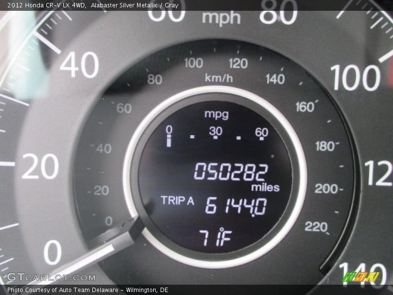 Alabaster Silver Metallic / Gray 2012 Honda CR-V LX 4WD