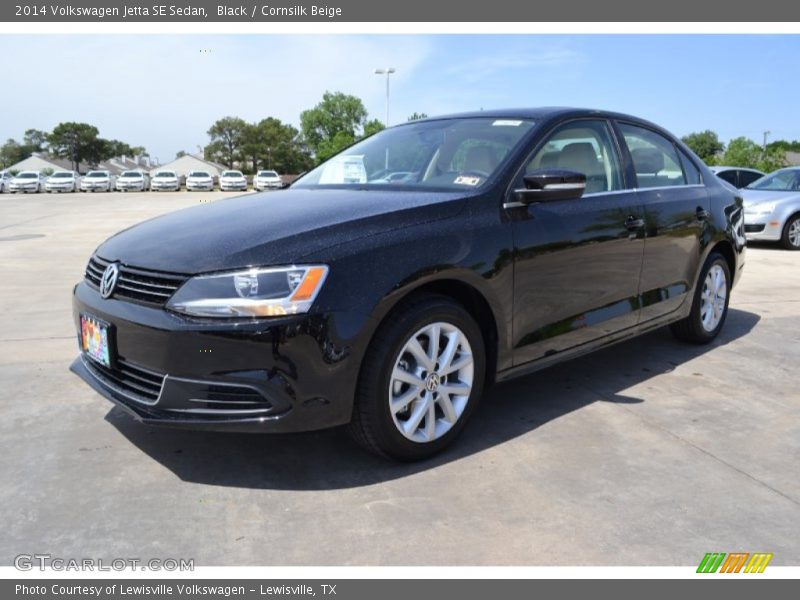 Black / Cornsilk Beige 2014 Volkswagen Jetta SE Sedan