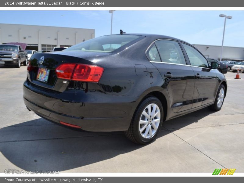 Black / Cornsilk Beige 2014 Volkswagen Jetta SE Sedan
