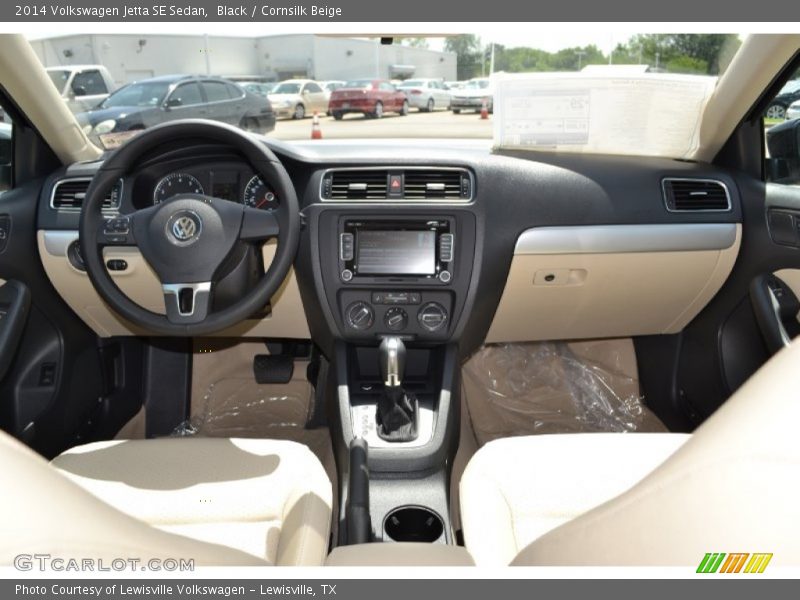 Black / Cornsilk Beige 2014 Volkswagen Jetta SE Sedan