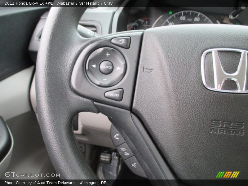 Alabaster Silver Metallic / Gray 2012 Honda CR-V LX 4WD