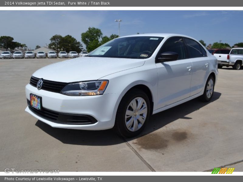Pure White / Titan Black 2014 Volkswagen Jetta TDI Sedan