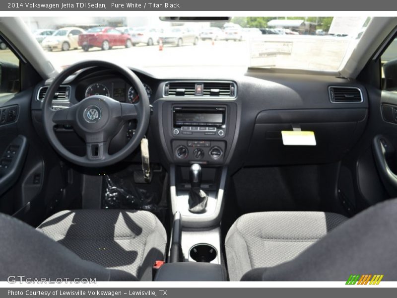 Pure White / Titan Black 2014 Volkswagen Jetta TDI Sedan
