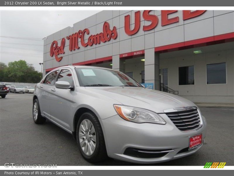 Bright Silver Metallic / Black/Light Frost 2012 Chrysler 200 LX Sedan