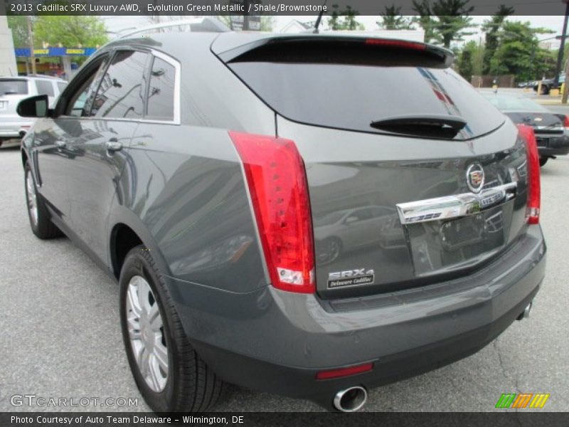 Evolution Green Metallic / Shale/Brownstone 2013 Cadillac SRX Luxury AWD