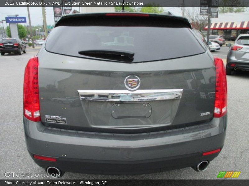 Evolution Green Metallic / Shale/Brownstone 2013 Cadillac SRX Luxury AWD