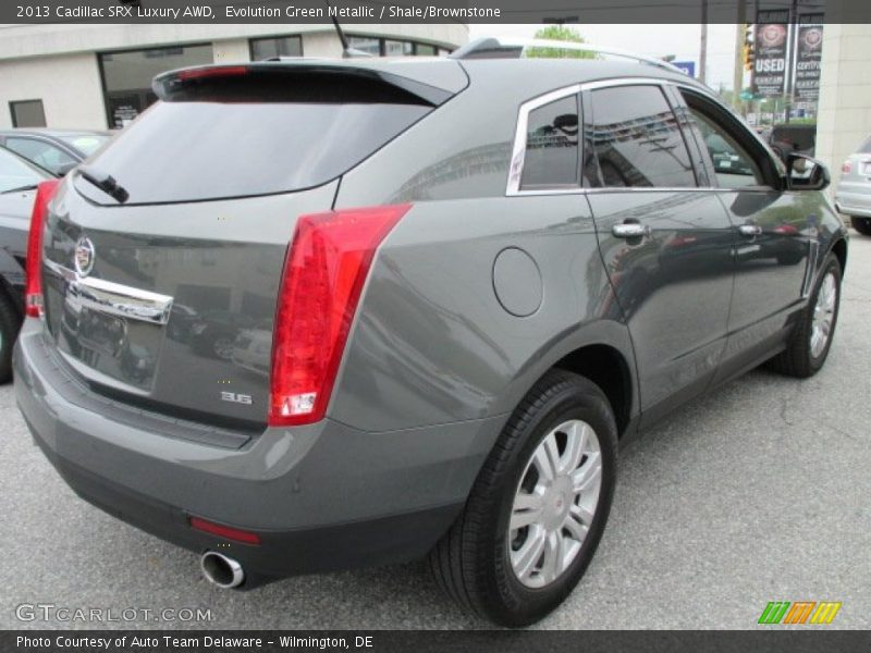 Evolution Green Metallic / Shale/Brownstone 2013 Cadillac SRX Luxury AWD