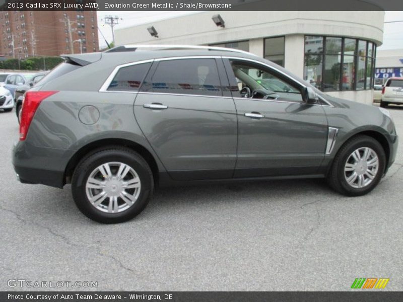 Evolution Green Metallic / Shale/Brownstone 2013 Cadillac SRX Luxury AWD