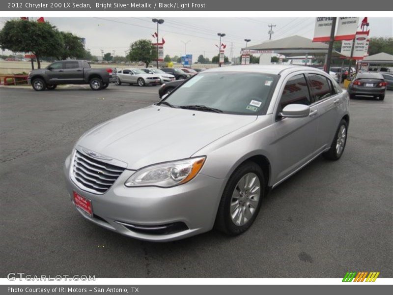 Bright Silver Metallic / Black/Light Frost 2012 Chrysler 200 LX Sedan