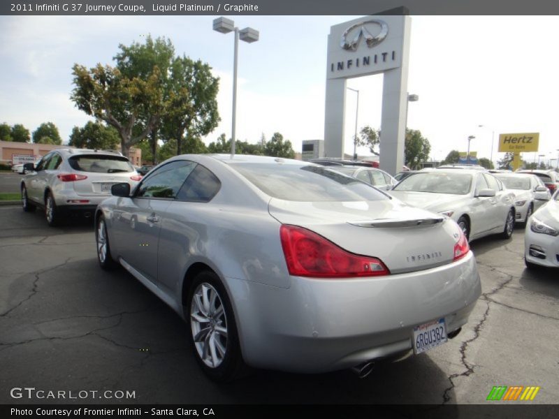 Liquid Platinum / Graphite 2011 Infiniti G 37 Journey Coupe