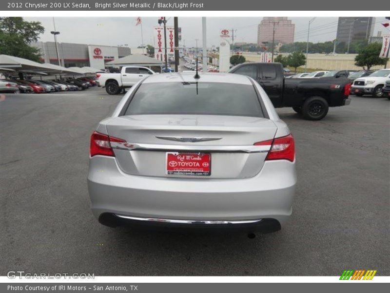Bright Silver Metallic / Black/Light Frost 2012 Chrysler 200 LX Sedan