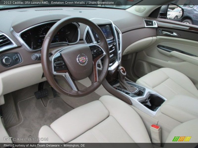 Evolution Green Metallic / Shale/Brownstone 2013 Cadillac SRX Luxury AWD