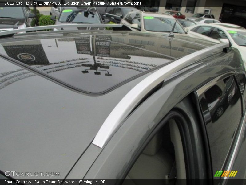 Evolution Green Metallic / Shale/Brownstone 2013 Cadillac SRX Luxury AWD