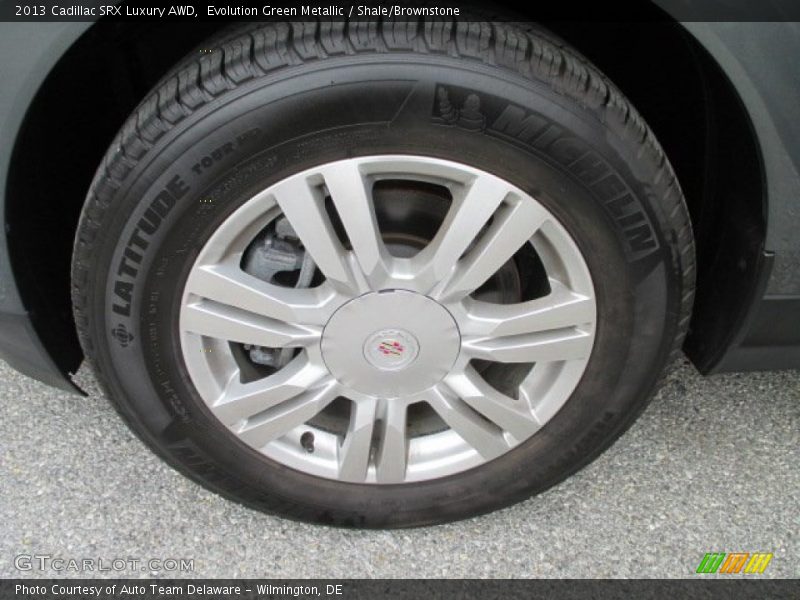 Evolution Green Metallic / Shale/Brownstone 2013 Cadillac SRX Luxury AWD