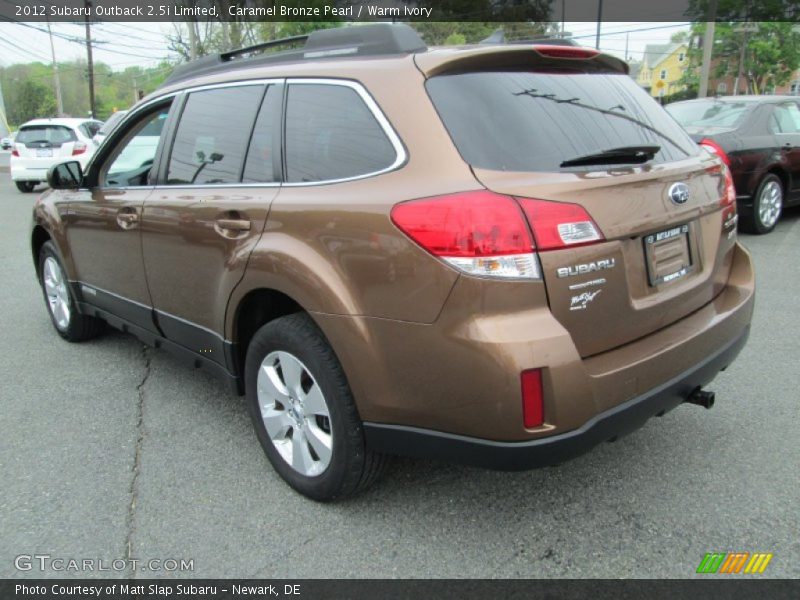 Caramel Bronze Pearl / Warm Ivory 2012 Subaru Outback 2.5i Limited